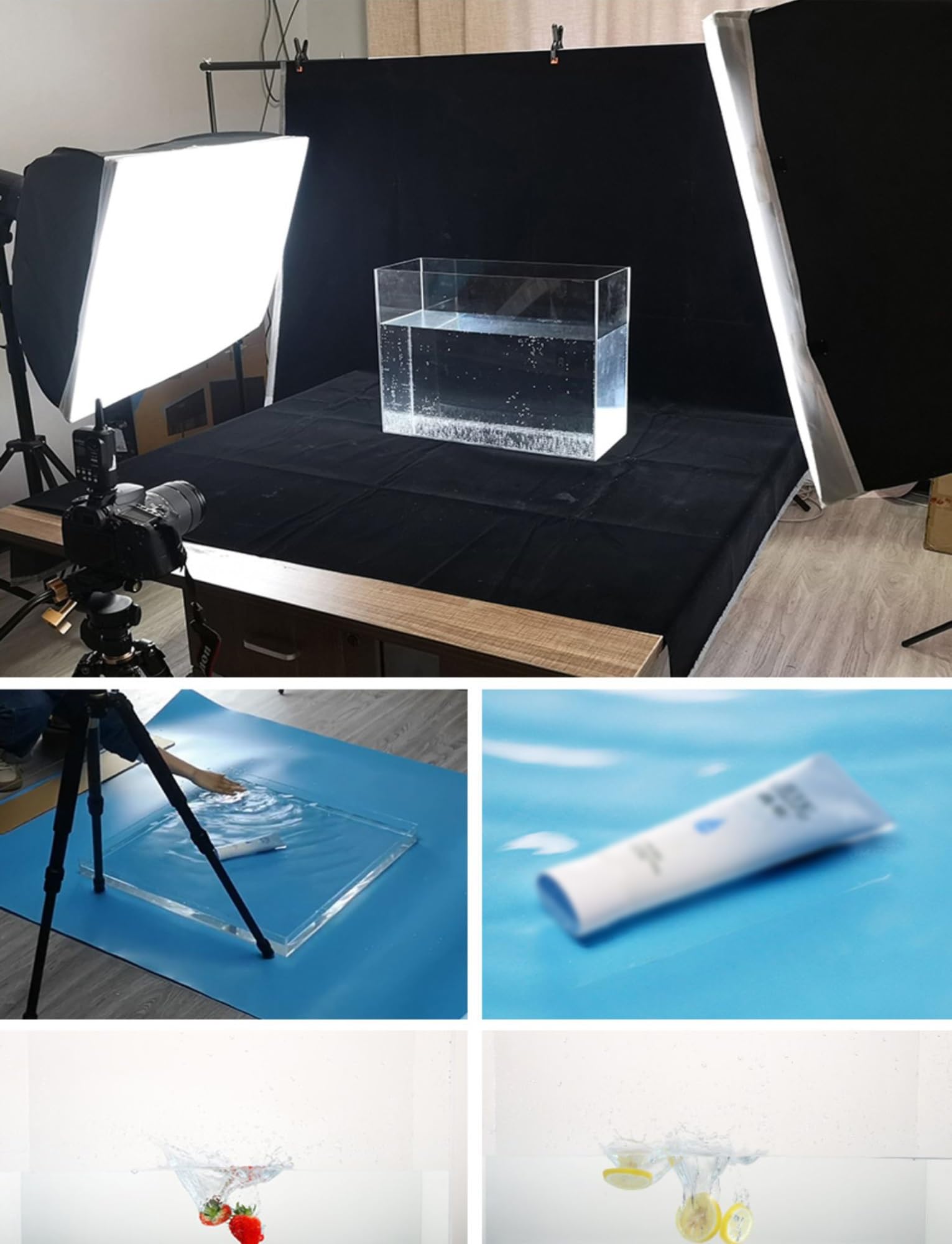 Transparent Shallow Water Photography Props, Decorative Tray, Photography Tray For Shooting Low Water Tank, Creative Floating Photography Props, Table Storage Box(60x60x5cm/23.6x23.6x2in)