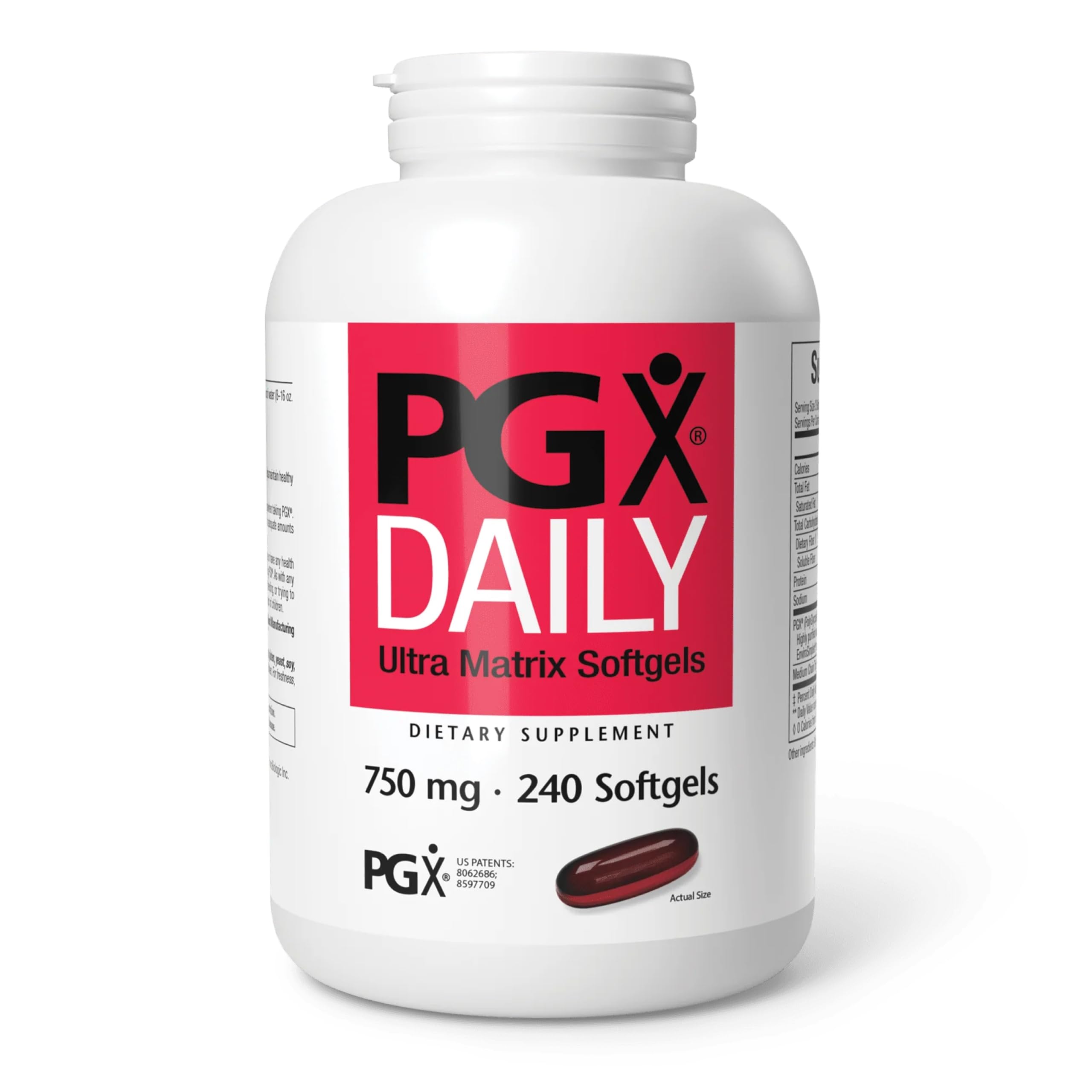 Natural Factors PGX Daily Ultra Matrix 750 mg Fiber, 240 Softgels 240 Count (Pack of 1)