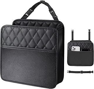 OXTXO Car Trash Can with Adjustable Buckle Strap - Hanging Car Trash Can with Foldable and Portable Design - Suitable for Car, SUV, Truck and Minivan - Car Seat Back Hanging Bag