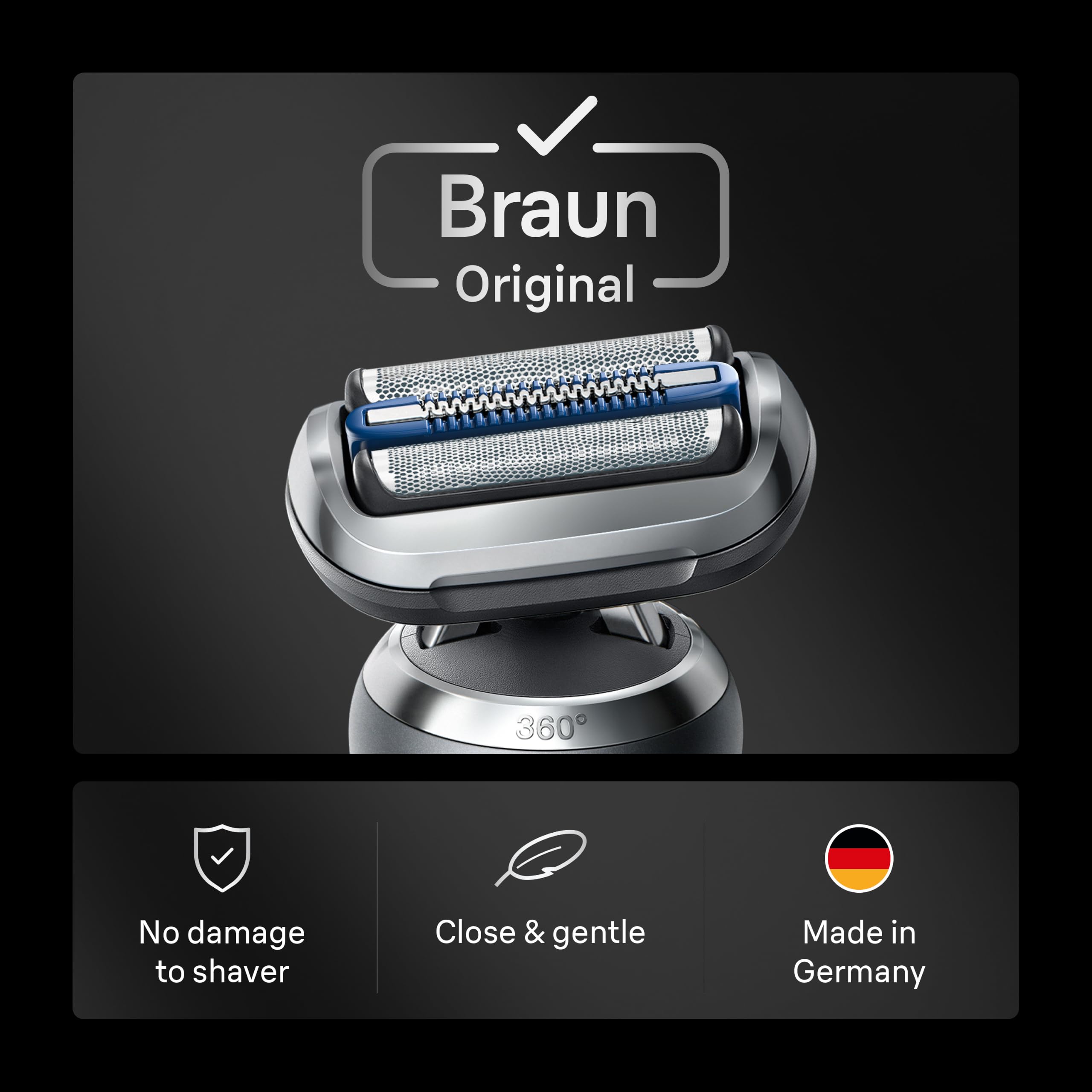 Braun Tête de rechange pour rasoir électrique série 7, fixez facilement votre tête de rasoir pour un rasage aussi efficace que le premier jour, compatible avec les rasoirs New Generation Series 7, 74S