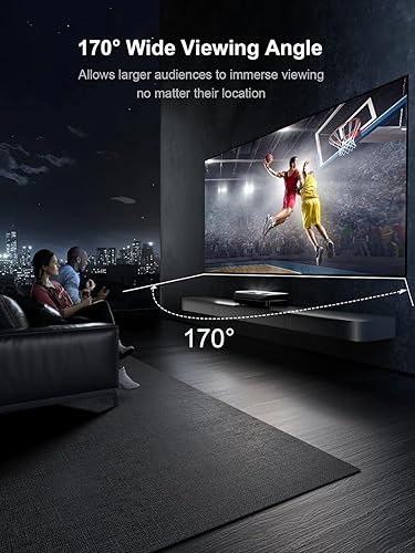 Miniatura 6 de AWOL VISION Pantalla de proyector de marco fijo de 120 pulgadas, ganancia máxima de 1.3 dB, el combo perfecto con LTV-2500, calidad de imagen