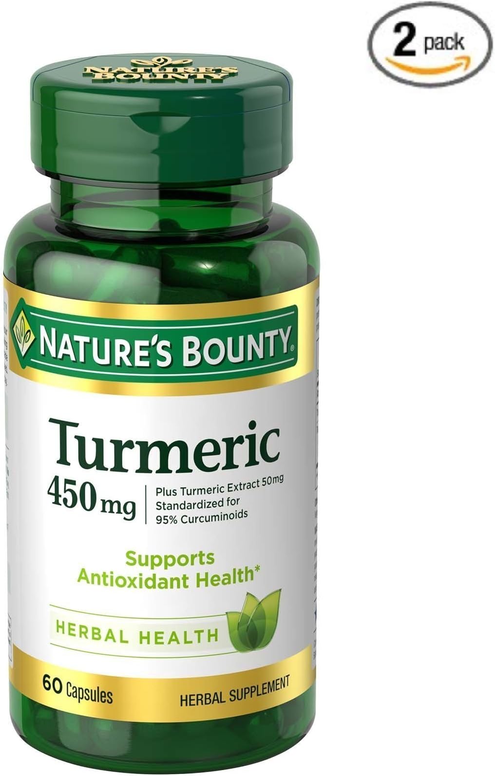 Nature's Bounty Turmeric Curcumin 450 mg, 60 Capsules