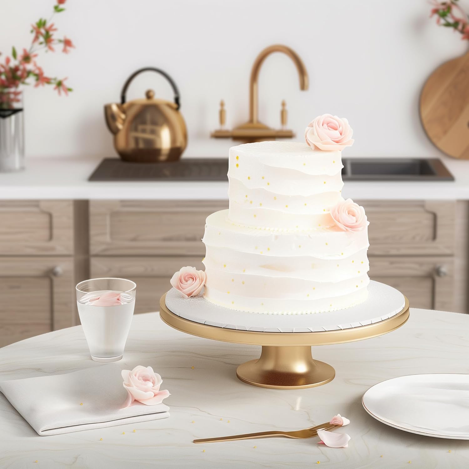 BOARDS+ Cake Drums 10 +12 Inch (20 Pack) | 1/2" Thick Cake Rounds | Free Prop Up Tool & Matching Ribbon | Sturdy, Greaseproof, Seamless Cake Circles For Presenting Heavy/Tiered Cakes