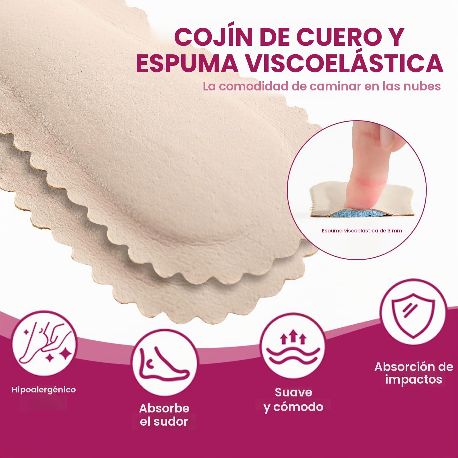 Plantillas invisibles 3/4 para mujer, paquete de 4 unidades, evita deslizamiento, absorbe golpes y sudor, para tacones altos, sandalias, bailarinas, talla S