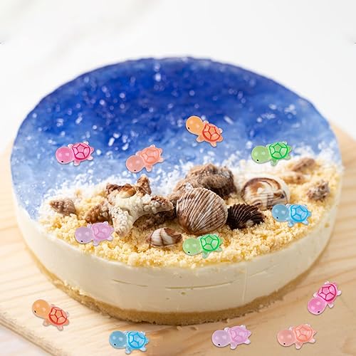 Vista 6 de FOIMAS Mini figuras de tortugas marinas, 60 piezas que brillan en la oscuridad para manualidades, decoración de jardín, decoración del hogar y fiesta