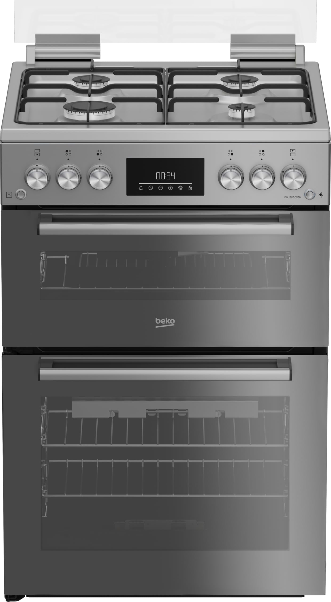 Beko 60cm Gas Cooker - Mirror Silver - A/A+ Rated