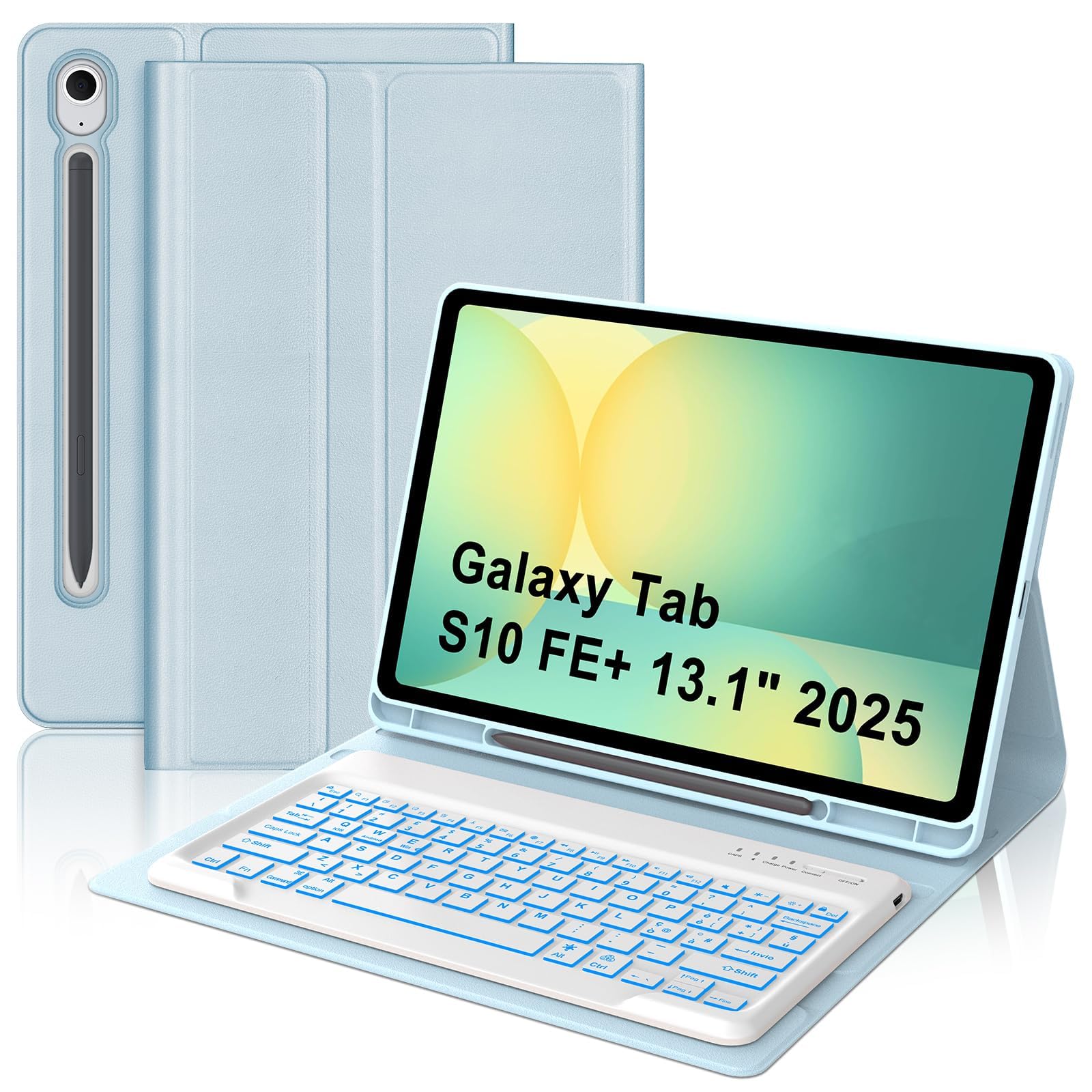 Per Galaxy Tab S10 FE+ 13,1" Cover Tastiera con RGB Italiana