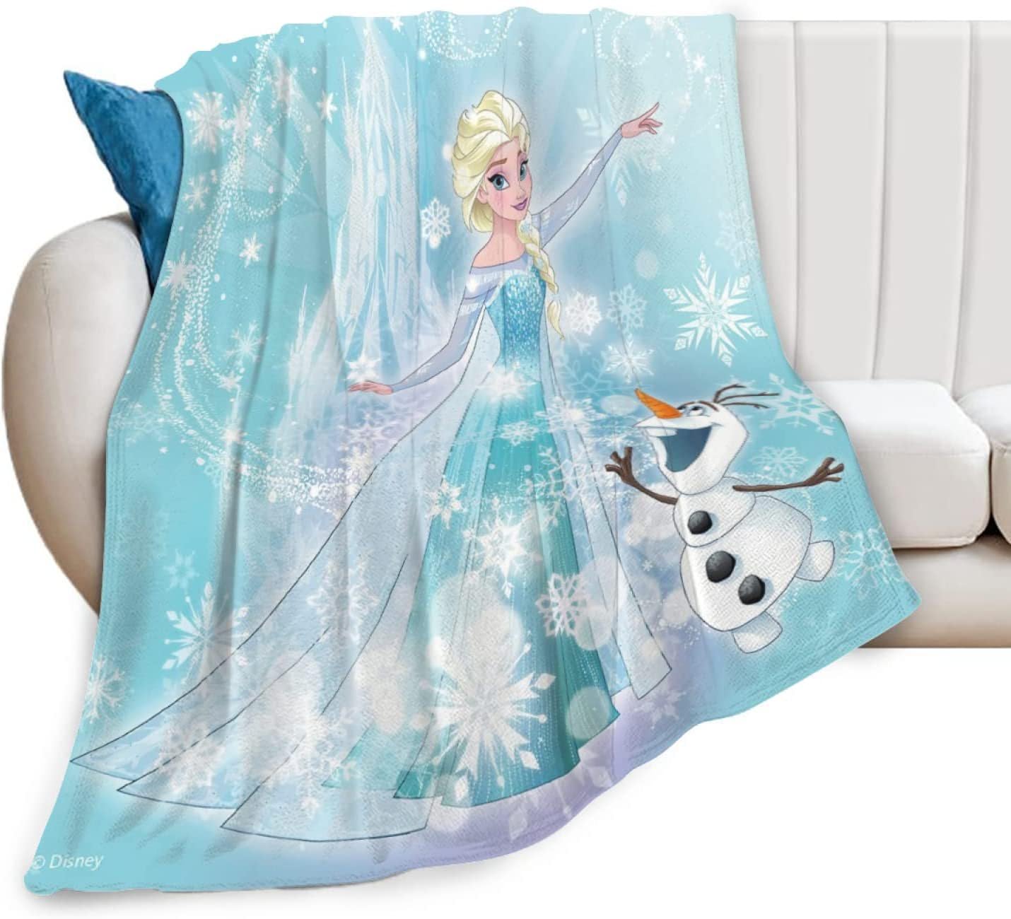 Ksopsdey Fro-Zen Mantas para Cama Fro-Zen Mantas Infantiles Manta de Franela para Mantilla de Franela para Siesta Súper Suave Ligera y Cálida Felpa para Mascota Cama Habitacion Dormitorio 100x150cm B