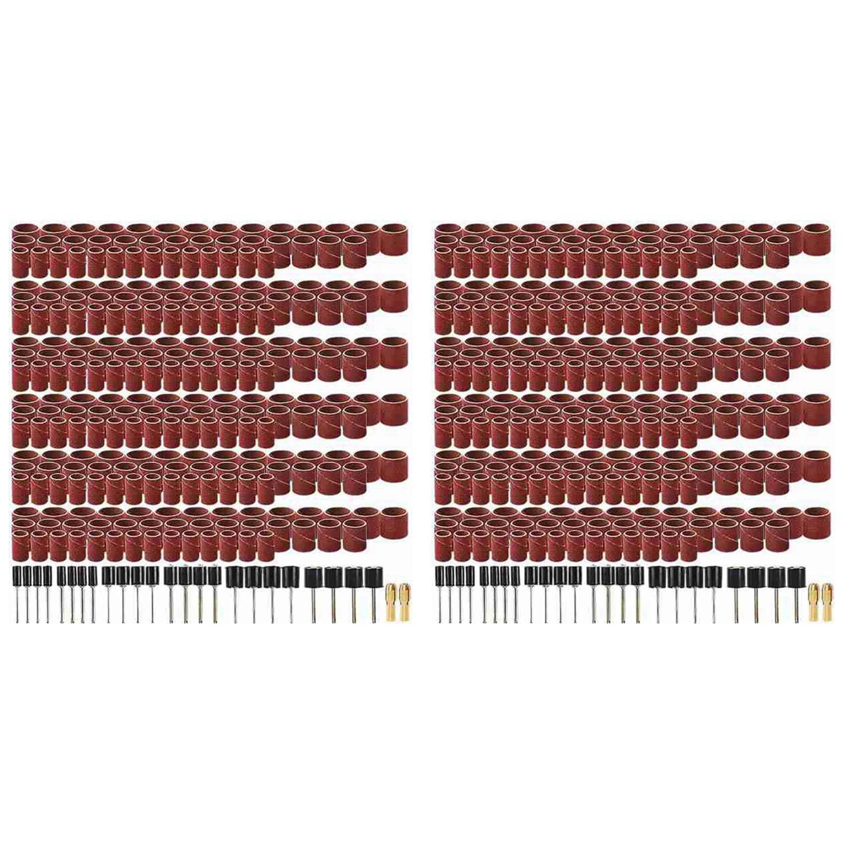 Jnchdghwa Reddish Brown 916Pcs Sanding Drums Kit Grinding Tool For Drum Polishing Machine With864pcs Sanding Band Sleeves 48Pcs Drum Mandrels