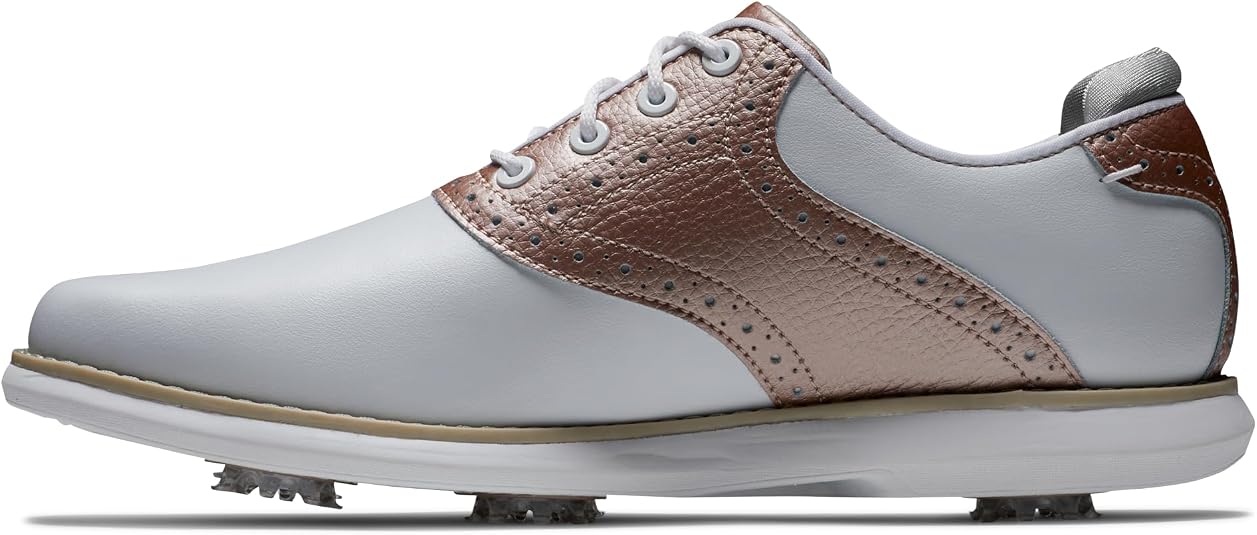 Amazon | FootJoy Traditions, ホワイト/ローズ。, 5 | FootJoy(フット