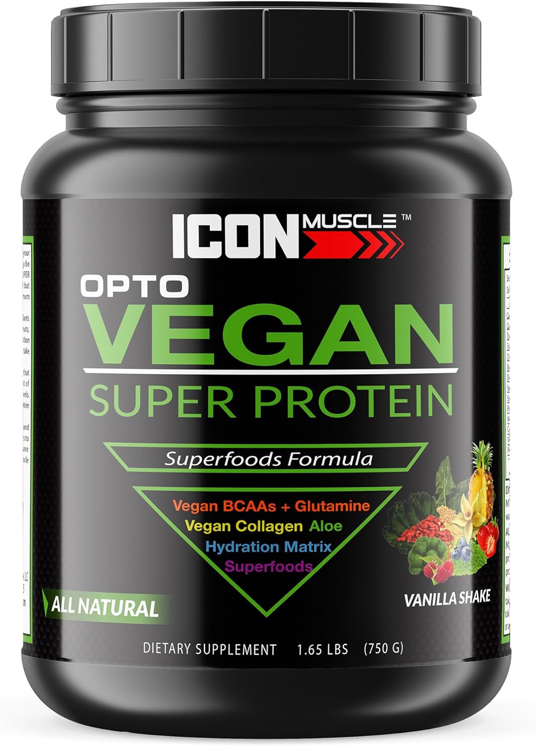 Opto Vegan Super Protein- Vanilla | Vegan Protein | Plant Based Protein | Hemp, Pea, Brown Rice | Greens | Antioxidants