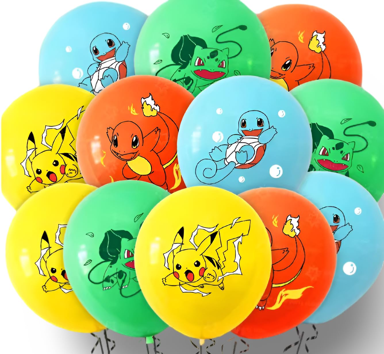 Pokémon Party Supplies | 24 x Balloons | Mix 4