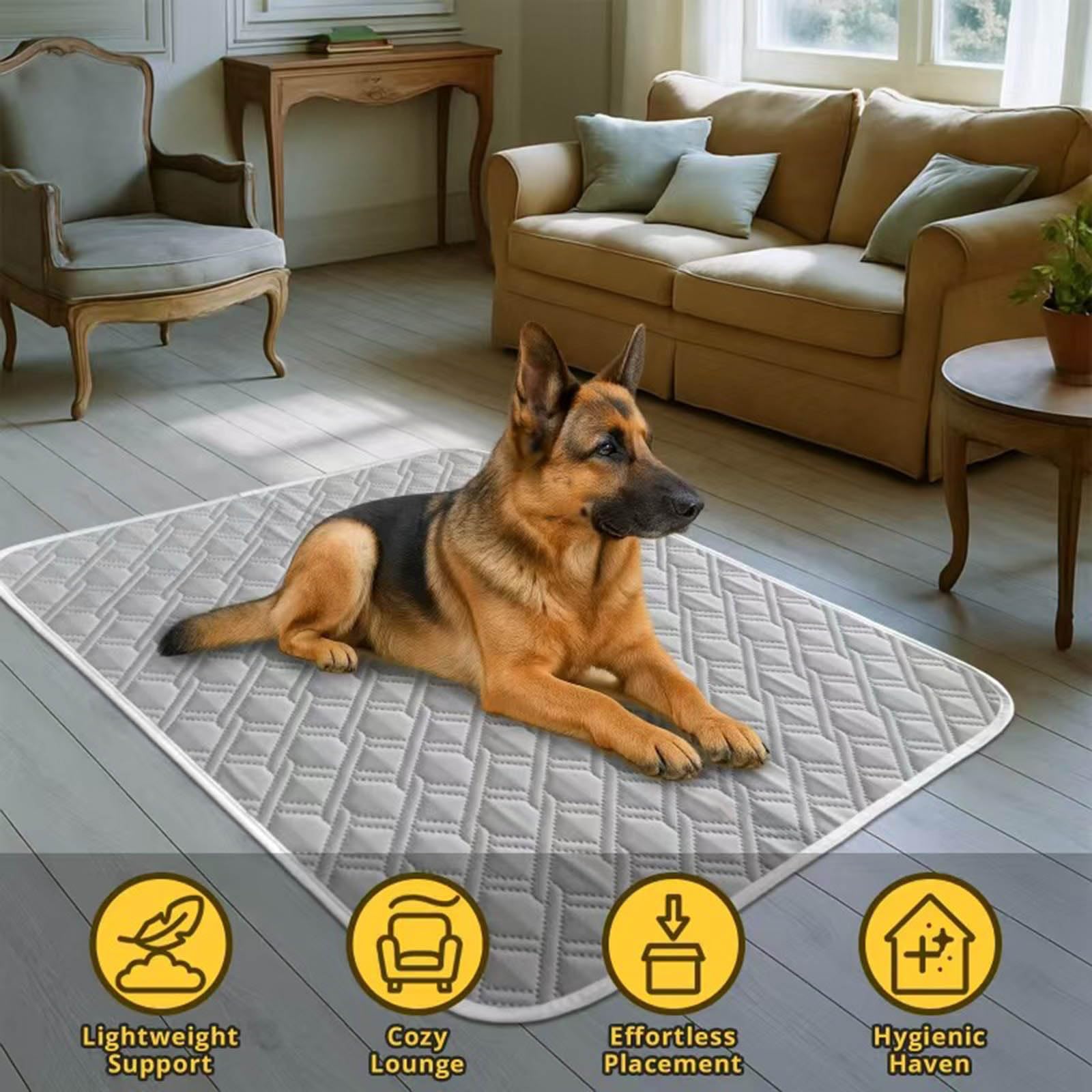 Alfombrilla de refrigeración para mascotas, cojín transpirable para dormir, almohadilla suave portátil lavable para verano, almohadilla fina para perros y gatos, ideal para uso en exteriores