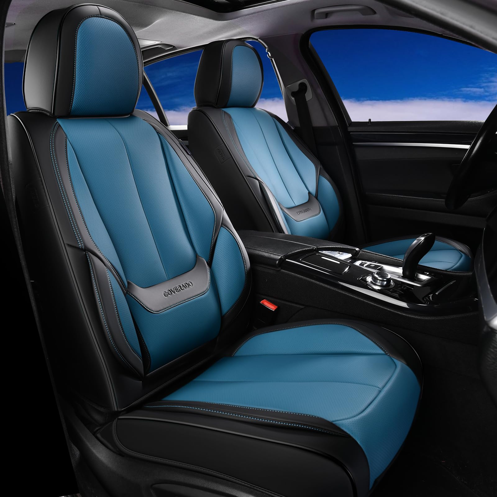 Coverado Seat Covers, Car Seat Covers Front Seats, Car Seat Cover, Car Seat Protector Waterproof, Car Seat Cushion Leather, Seat Covers Carseat Cover Universal Fit for Most Cars