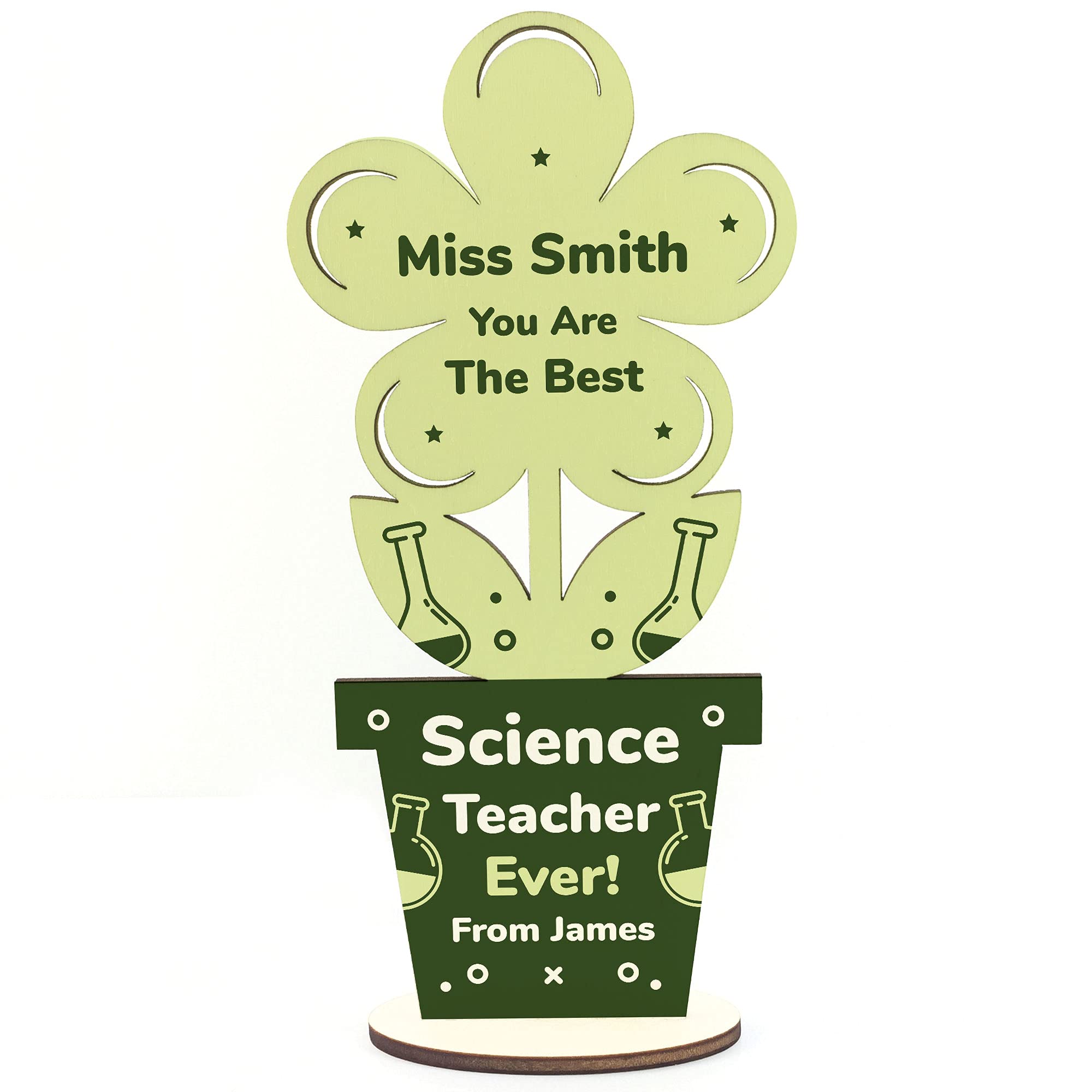 Science Teacher Gifts Wooden Plaque Thank You School Nursery Gift Leaving Plaque