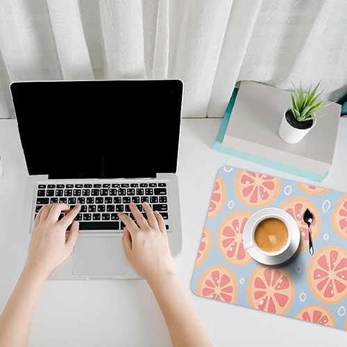 Miniatura 5 de Juego de 4 manteles individuales de cuero lavable, antideslizantes y resistentes al calor, patrones de naranjas adecuados para decoración de mesa,