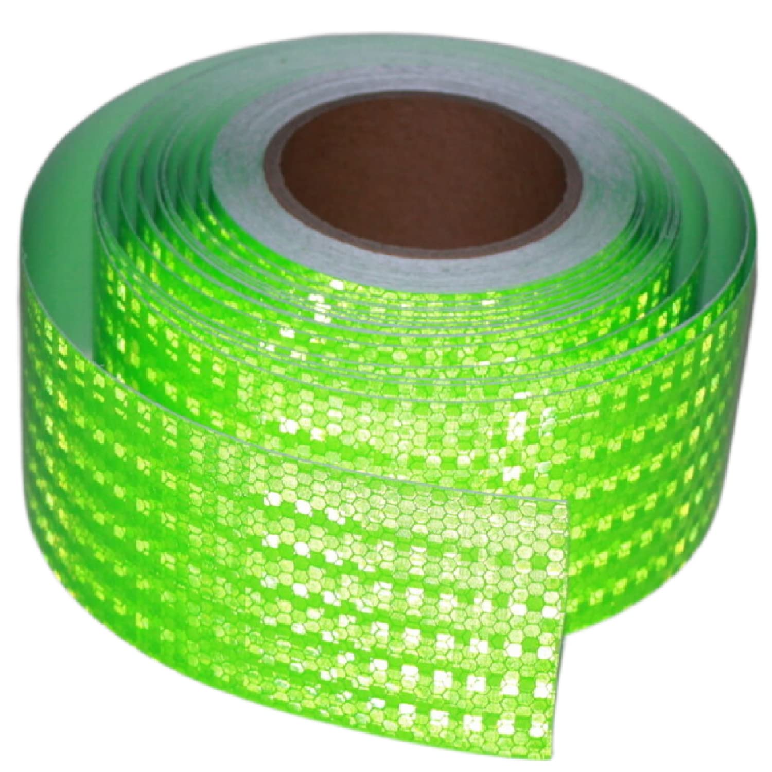 tuyrchu Green Reflective Tape 3 inch, Outdoor Waterproof Warning Adhesive Stickers, High Visibility Industrial Marking Tape(66 feet)