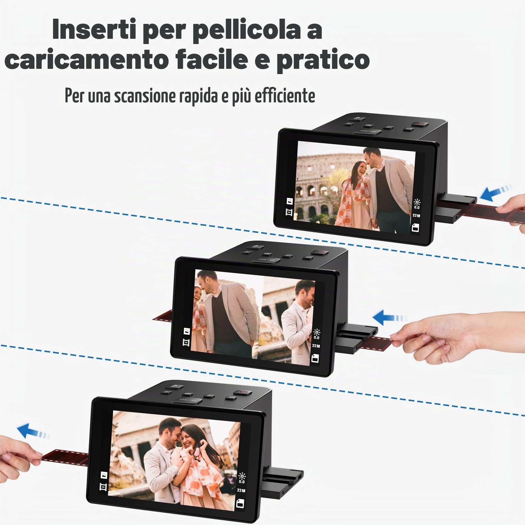 Scanner digitale per pellicole e diapositive 5 pollici LCD 135 126 KPK 110 Super 8