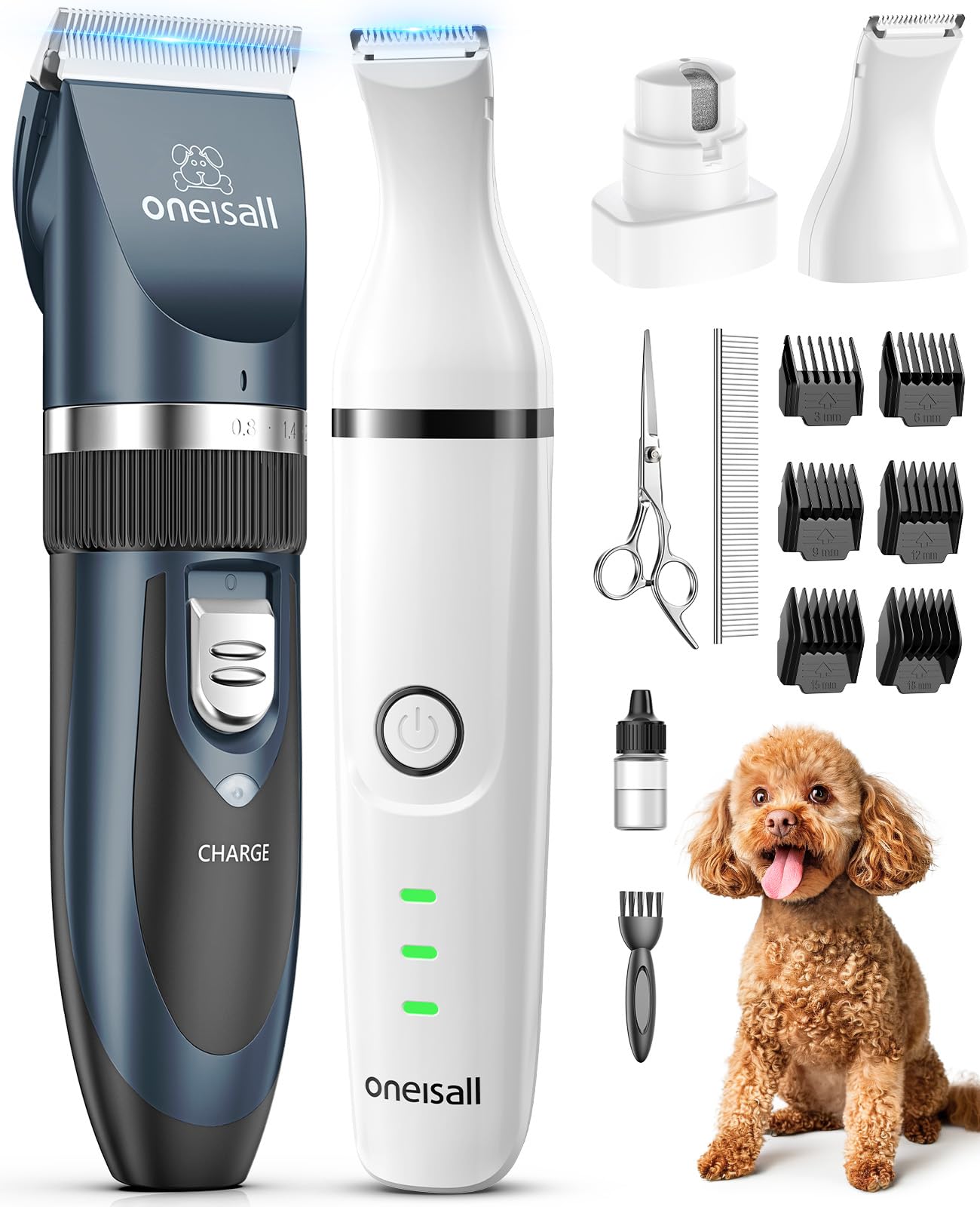 oneisall Dog Clippers and Paw Trimmer Grooming Kit