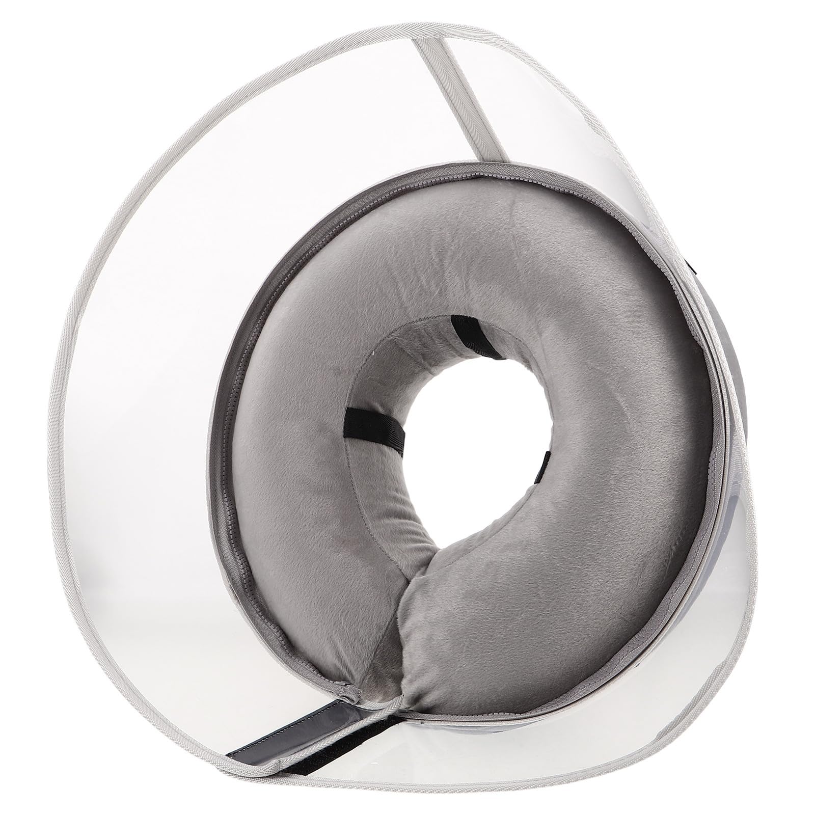 INOOMP Collare Gonfiabile Protettivo per Animali Domestici in Pvc Leggero Protezione Ferite Regolabile per Cuccioli Recupero Postoperatorio