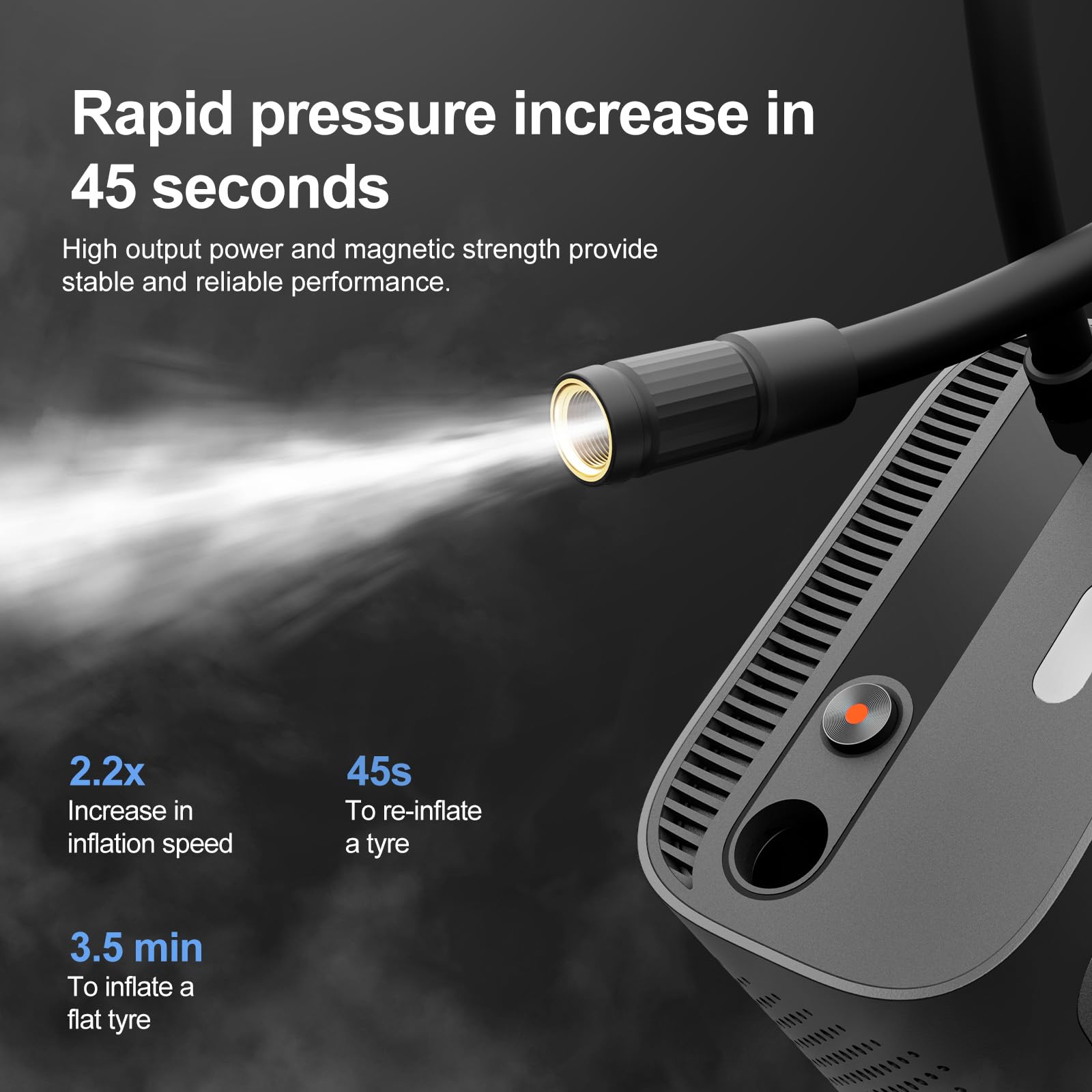 XIAOMI Portable Electric Air Compressor 2 Pro 150 PSI, Autoapagado, Luz LED y 4 Modos 45s Inflado Rápido,Pantalla Presión Bomba Eléctrica para Coche/Moto/Bicicleta