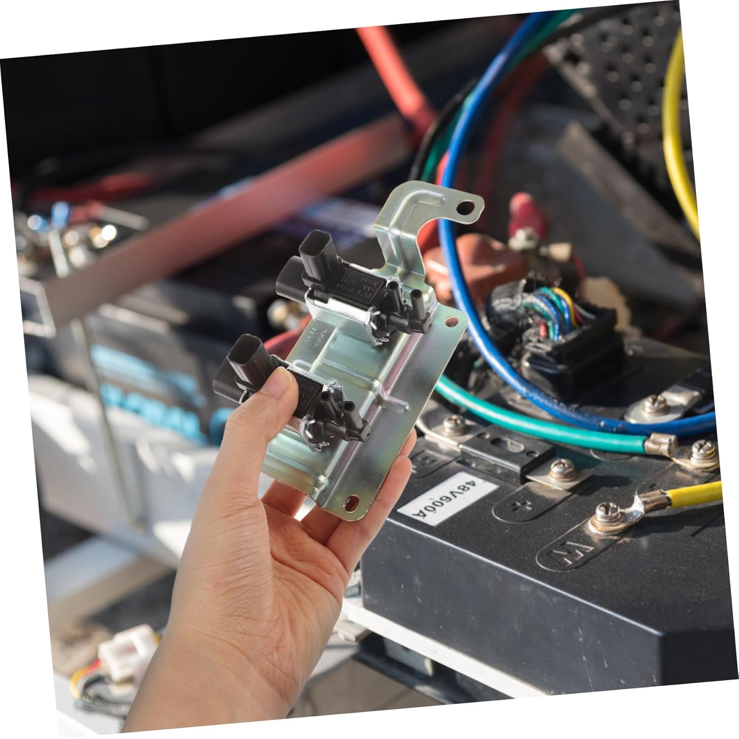 VORCOOL 2個 フォード電磁弁 操舵 屋内用ハンドル スターターソレノイド 車のエンジン遮断弁 ロック 自動車用真空バルブ カ