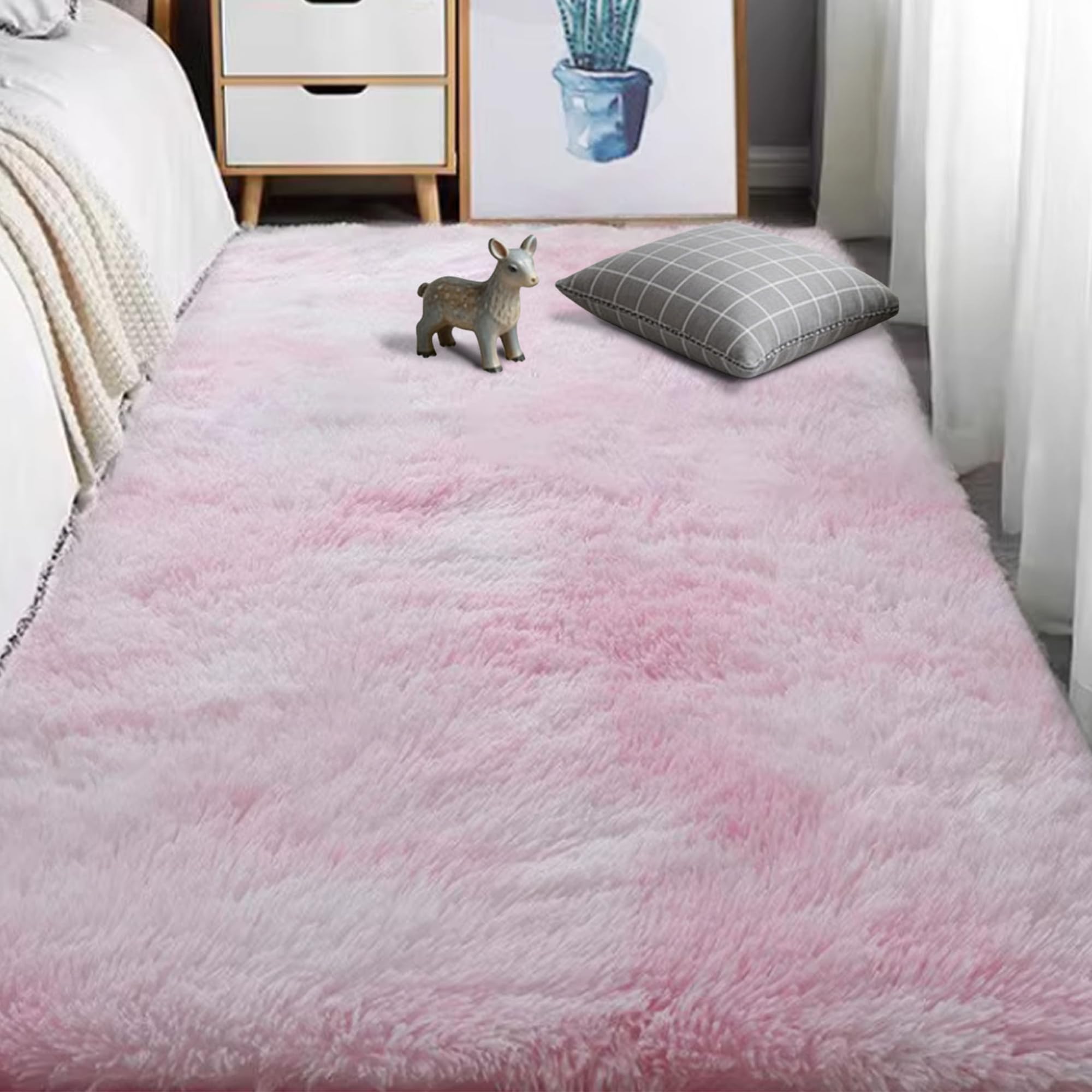 Tapis à poils longs lavable en machine 150x380 cm pour cuisine