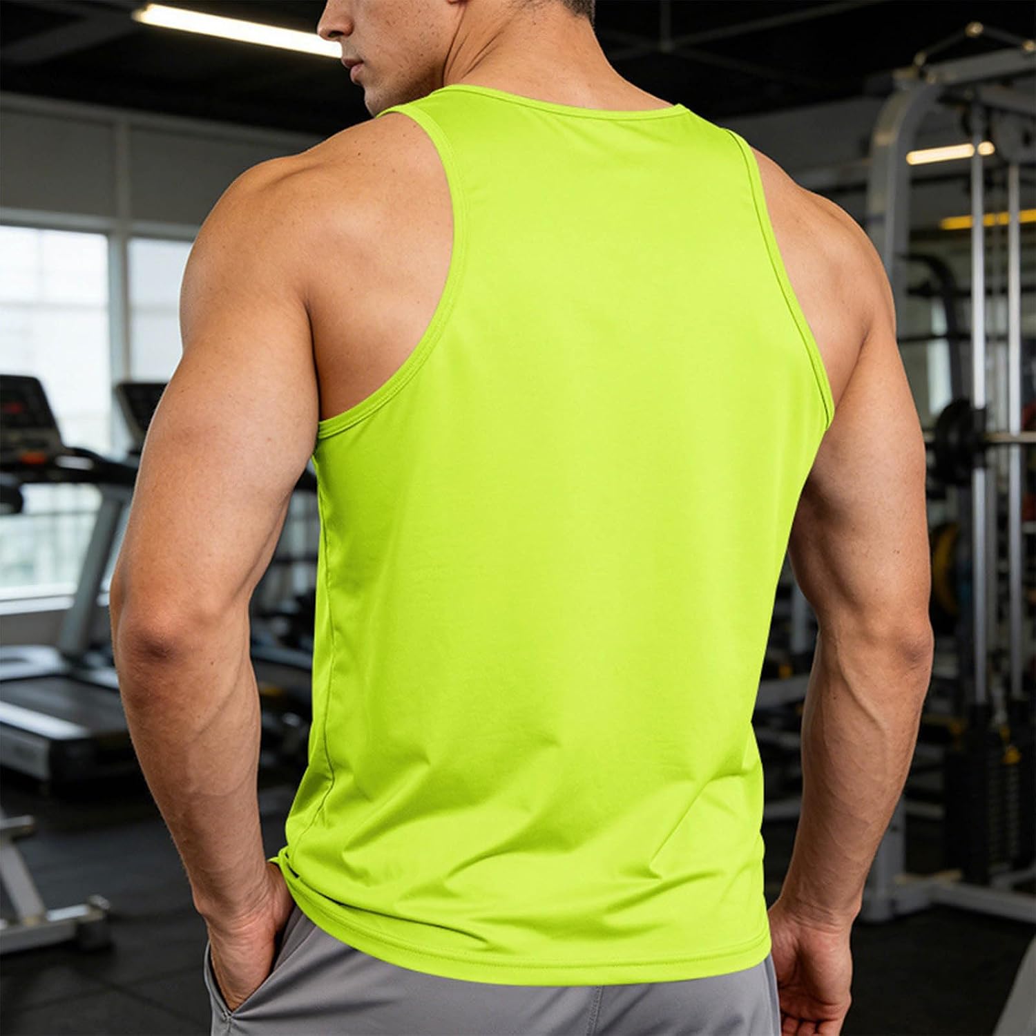 Mens Sleeveless Pullover T-Shirts, Muscle Fitness Tank Tops | Regular Fit, Sleeveless Round Neck, Classic Muscle Tank, Smooth Finished Weave, Bodybuilding Gym Workout