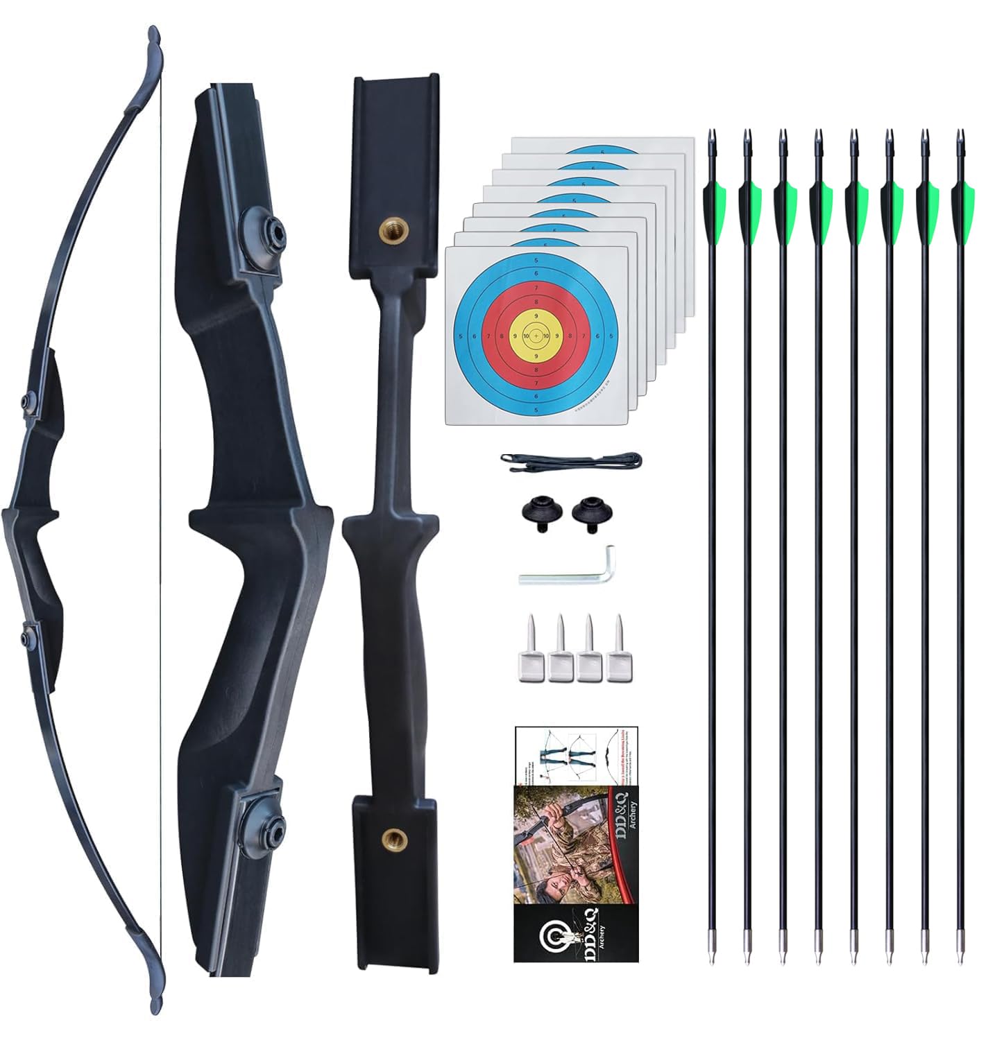 Bow and Arrow Archery Set 30lbs 40lbs Recurve Bow for Adult with 8 Arrows Right & Left Handed Archery Bow Target