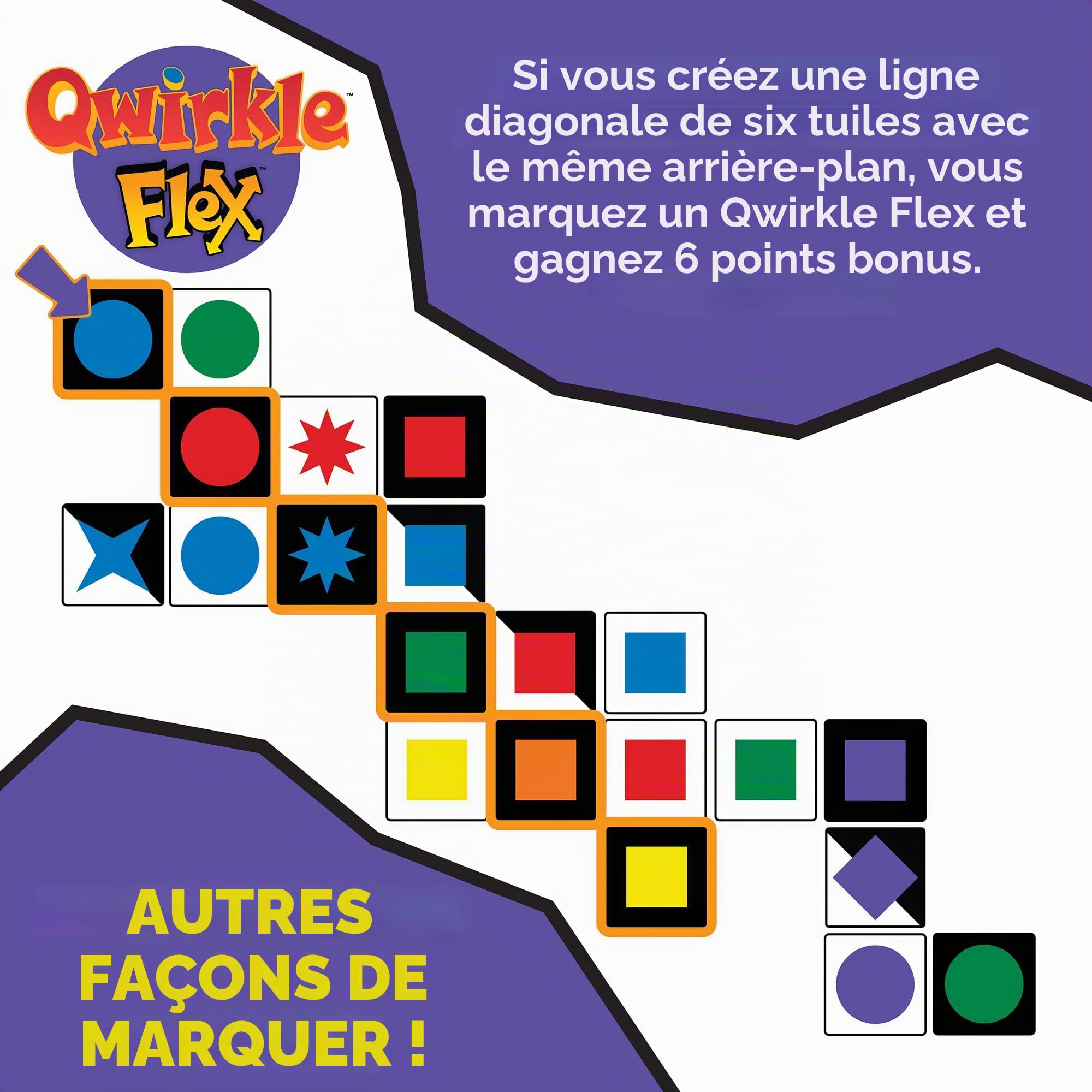 Mindware Qwirkle Flex Jeu de société à partir de 8 ans 2 à 4 joueurs Temps de jeu de 30 minutes