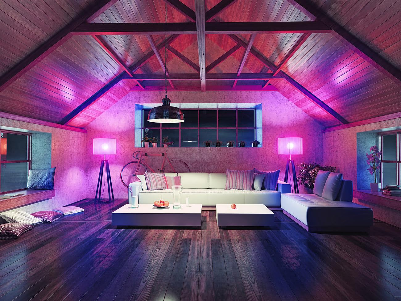 Luminea Home Control Led Einbaustrahler: 10er-Set WLAN-LED-Spots, GU10, RGB-CCT 4,5Watt, 326 lm, 45°, App (Wlan Led Lampe, Alexa GU10-LED, Wohnzimmerleuchten)