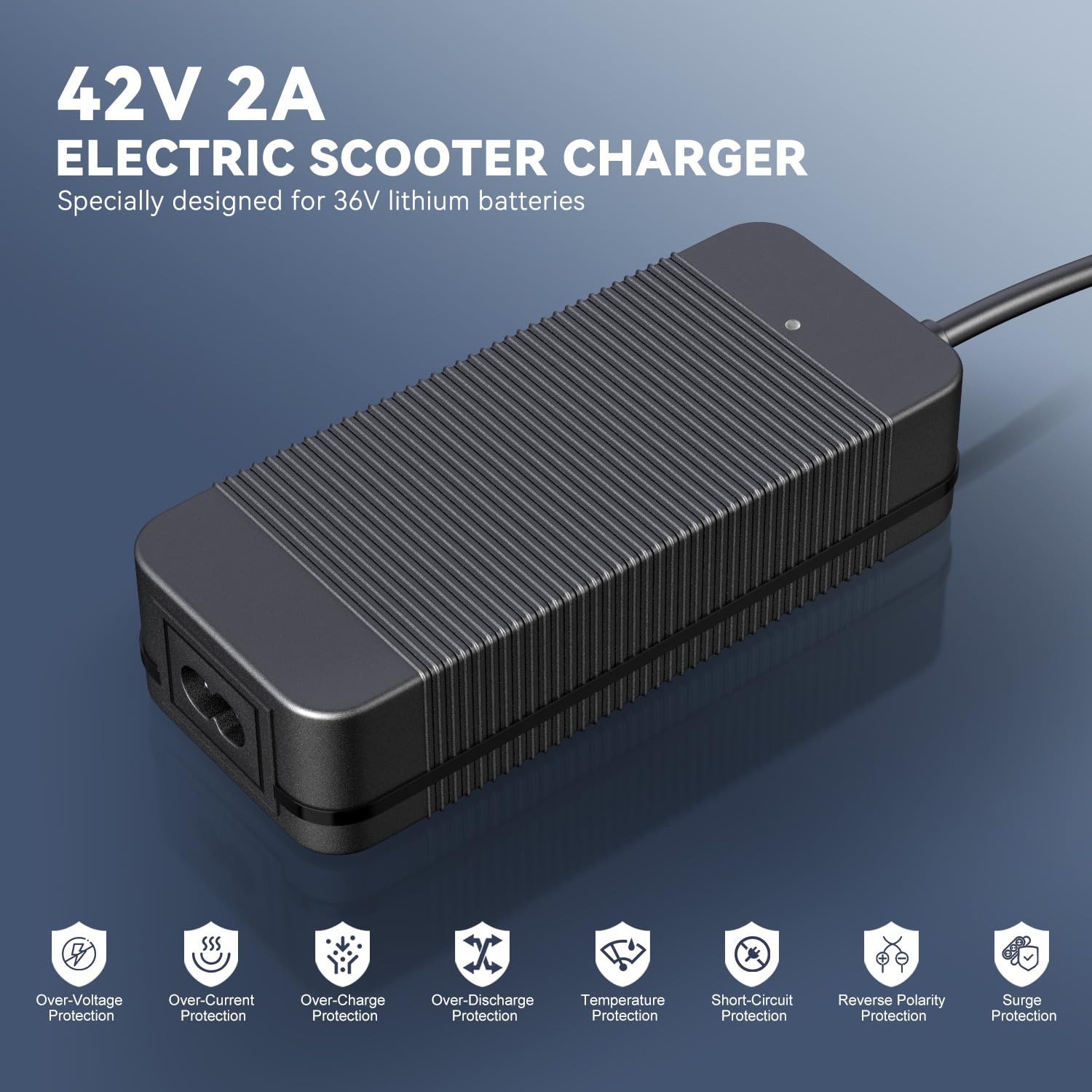 Chargeur Trotinette Électrique 42V 2A Avec 6 Connecteurs - Compatible Xiaomi M365 Et Hoverboard