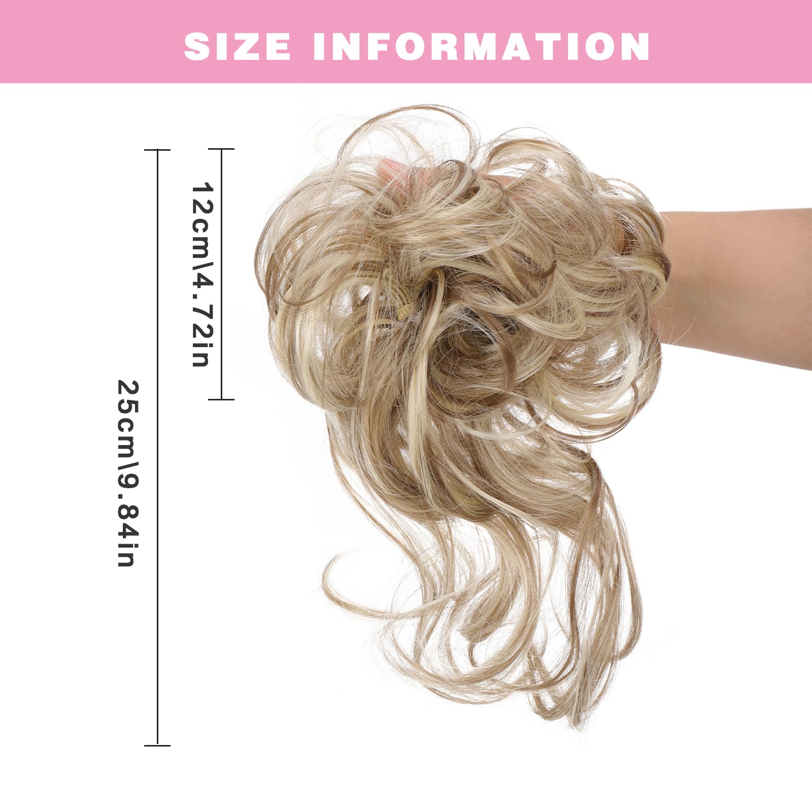 SSKHE Messy Bun Hair Piece for Women Messy Bun Real Hair Hair Bun Tousled Updo Elastic Hair Bun Hair Piece for Women Synthetic Messy Hair Bun Donut Accessories Scrunchies (Brilliant Brown) - Image 2