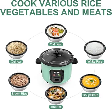 Macook Mini Rice Cooker | 0.6 Liter Multi-functional Rice Cooker Small | Non-Stick Rice Pot | One-button Operation | Automatic Keep Warm | Overheat-proof Design | Suitable for Families of 1-6 People