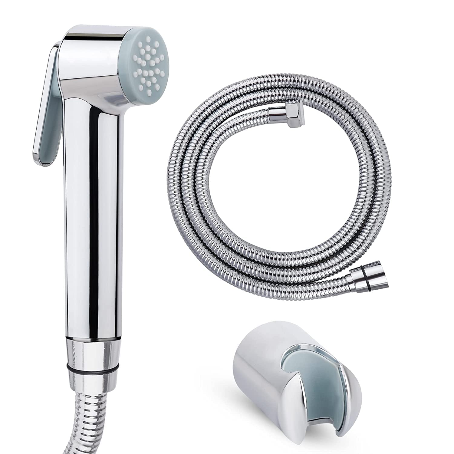 WISDOM Premium Health Faucet Set with Stainless Steel Hose Pipe and Wall Hook Health Faucet (Wall Mount Installation Type) (Pack of 1) (Riva Faucet, 1 MTR SS Tube) (B0B7BB5DT6) Amazon Price History, Amazon Price Tracker