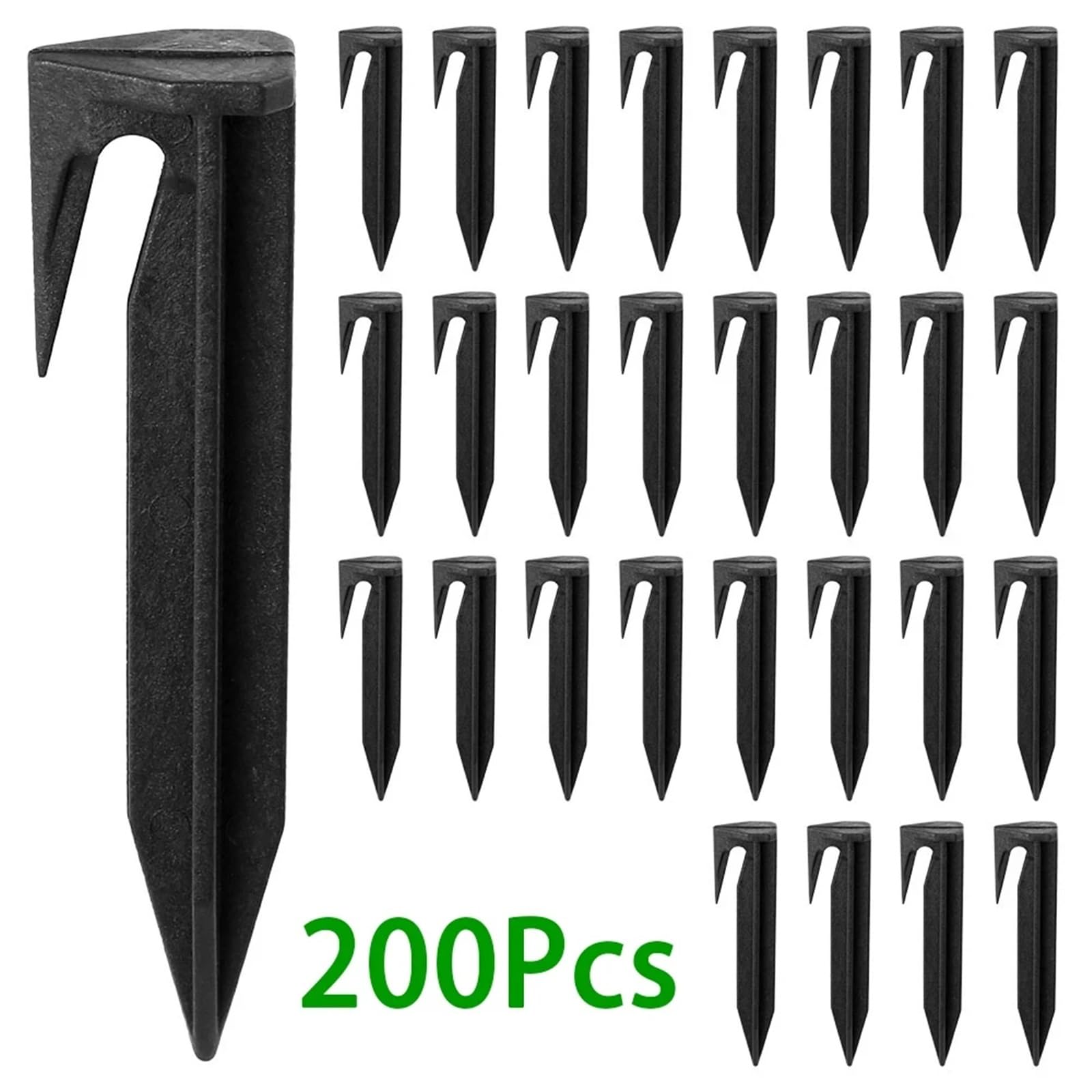 100/200 Pezzi di picchetti for Tosaerba, Chiodi perimetrali, Ancoraggio in plastica, perni Fissaggio al Terreno del Giardino per Fissaggio(200pcs)