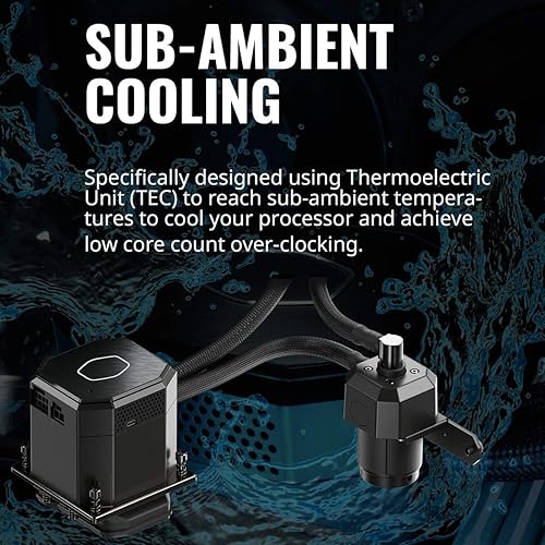 Miniatura 6 de Cooler Master MasterLiquid ML360 SUB-Zero, Enfriador líquido de CPU AIO alimentado por tecnología de refrigeración Intel Cryo, bomba de