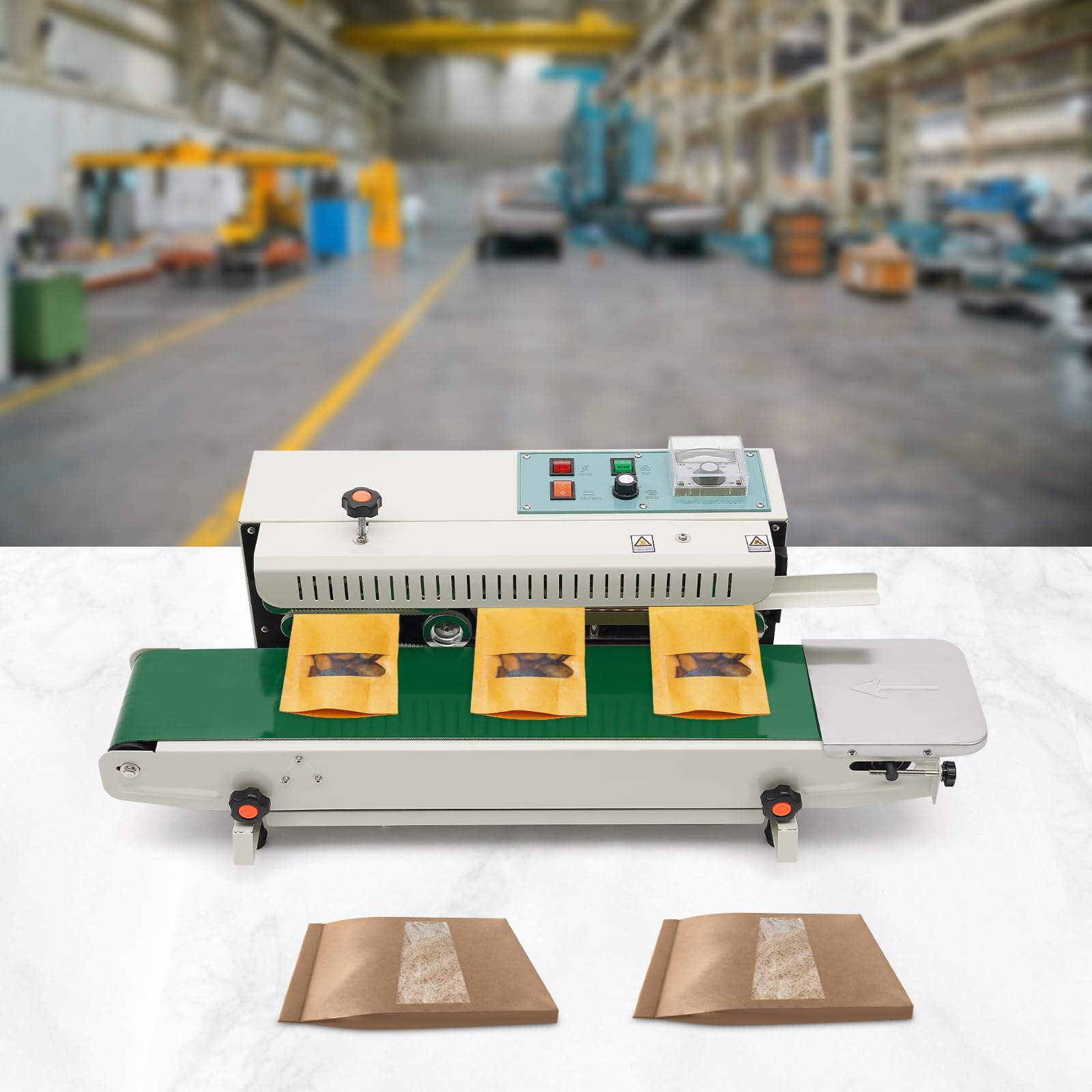 Macchina di sigillatura continua, sigillatrice a nastro, sigillatrice per sacchetti di plastica, sigillatrice orizzontale per sacchetti di plastica