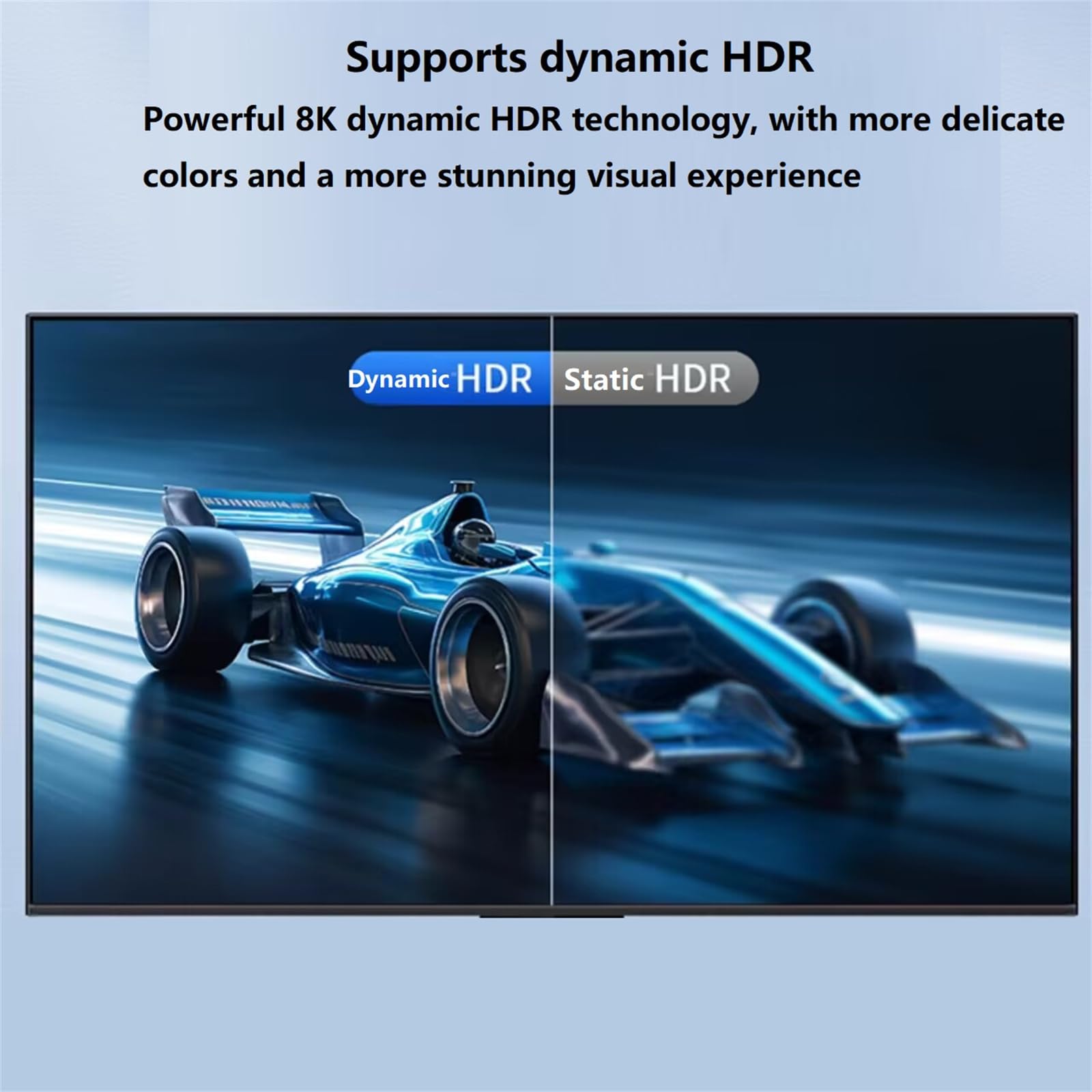 Divisor HDMI 8K 1 en 2 salidas con adaptador de corriente CC 5 V y cable compatible con conexión de la serie HDMI, adecuado para reproductores Blu-ray para PS4 Pro para PS3