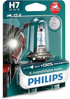 Philips 12972XV+BW X-Tremevision Moto +130% H7 Motorrad-Scheinwerferlampe, 1 Stück