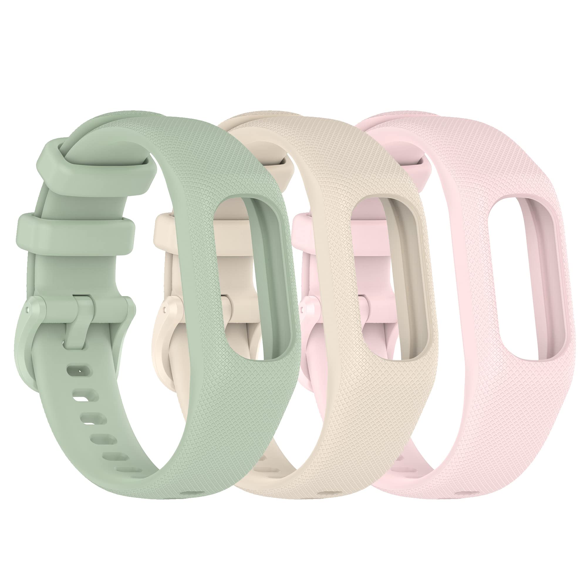 3PCS Soft Silicone Bands Compatible with Garmin Vivosmart 5 Straps Replacement Wristbands Bracelet Band Case Cover for Women Men, Small/Large Size-image-18
