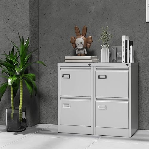 Miniatura 10 de Yizosh Archivador negro de 4 cajones con cerradura, archivadores para oficina en casa, gabinetes de almacenamiento de archivos de oficina con