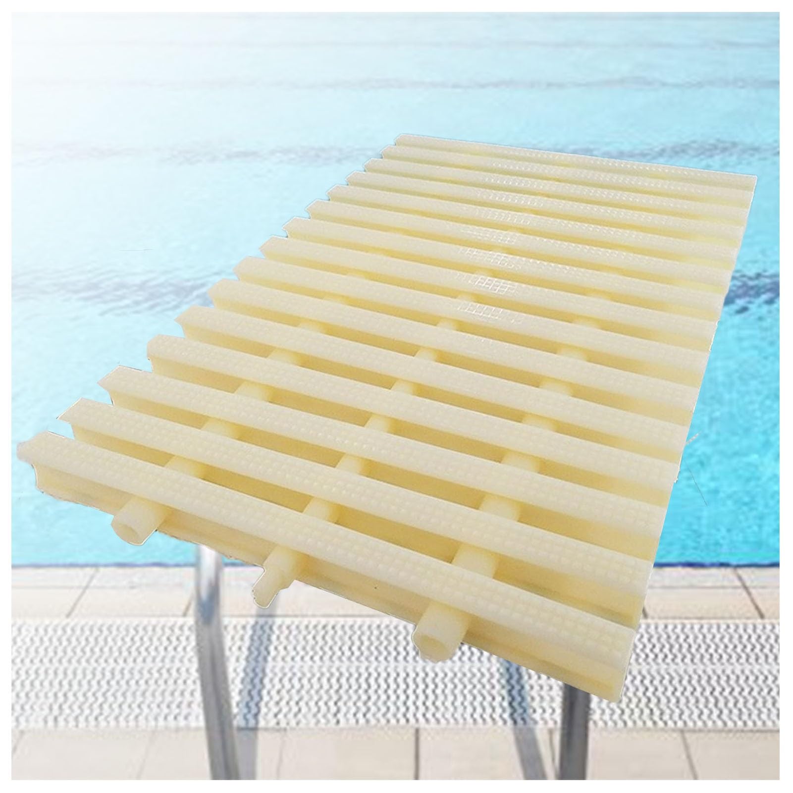 GJMSSMY Outdoor Swimming Pool Grille Drainage Channel, 6 PCS (20x100CM) - Ideal for Decks, Bathrooms, Kitchens - Efficient Water Drainage Solution for Pools
