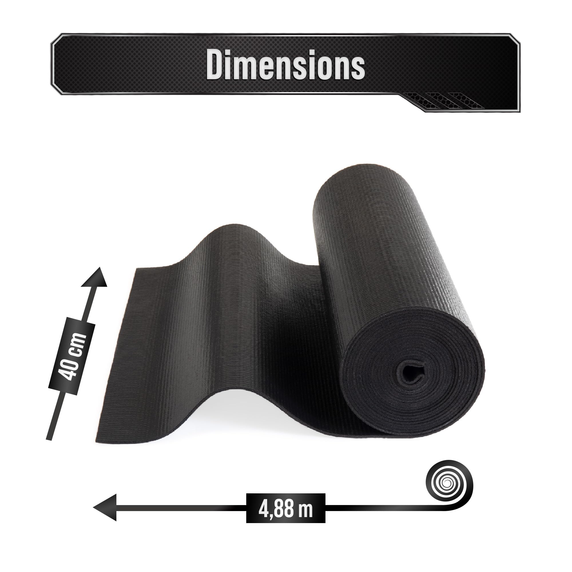 Precision Defined Tapis Antidérapant pour Servante, 40 cm x 4,8 m | Épais, Découpable et Résistant, pour Fond de Tiroir