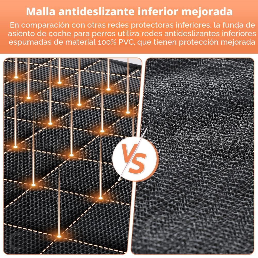 KYG Funda Antideslizante Protector para Mascotas, Perro y Niños Resistente al Agua Duradero Asiento Coche con 1 Cinturón de Seguridad Universal para Camión,SUV