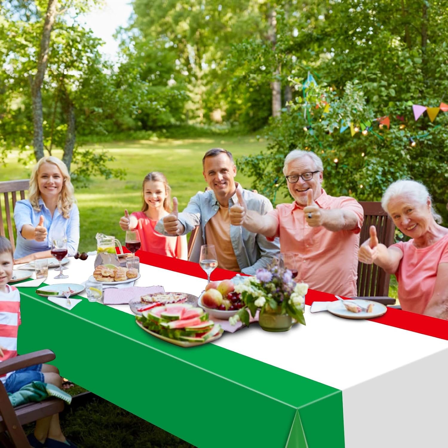 3 Pack Italian Flag Tablecloth, Italian Themed Disposable Plastic Tablecloth, Rectangle Italian Table Cover for Italy Family Gathering Christmas Party Decorations and Party Supplies 54 x 108 Inch