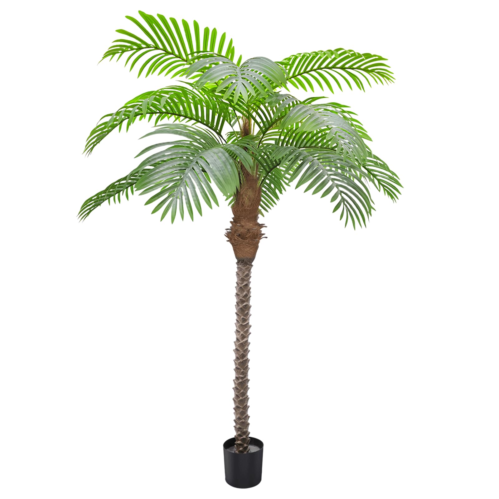 Artificial Palm Trees 6.5ft Tall Fake Tree for Outside, 78in 12 Leaves Large Palm Trees for