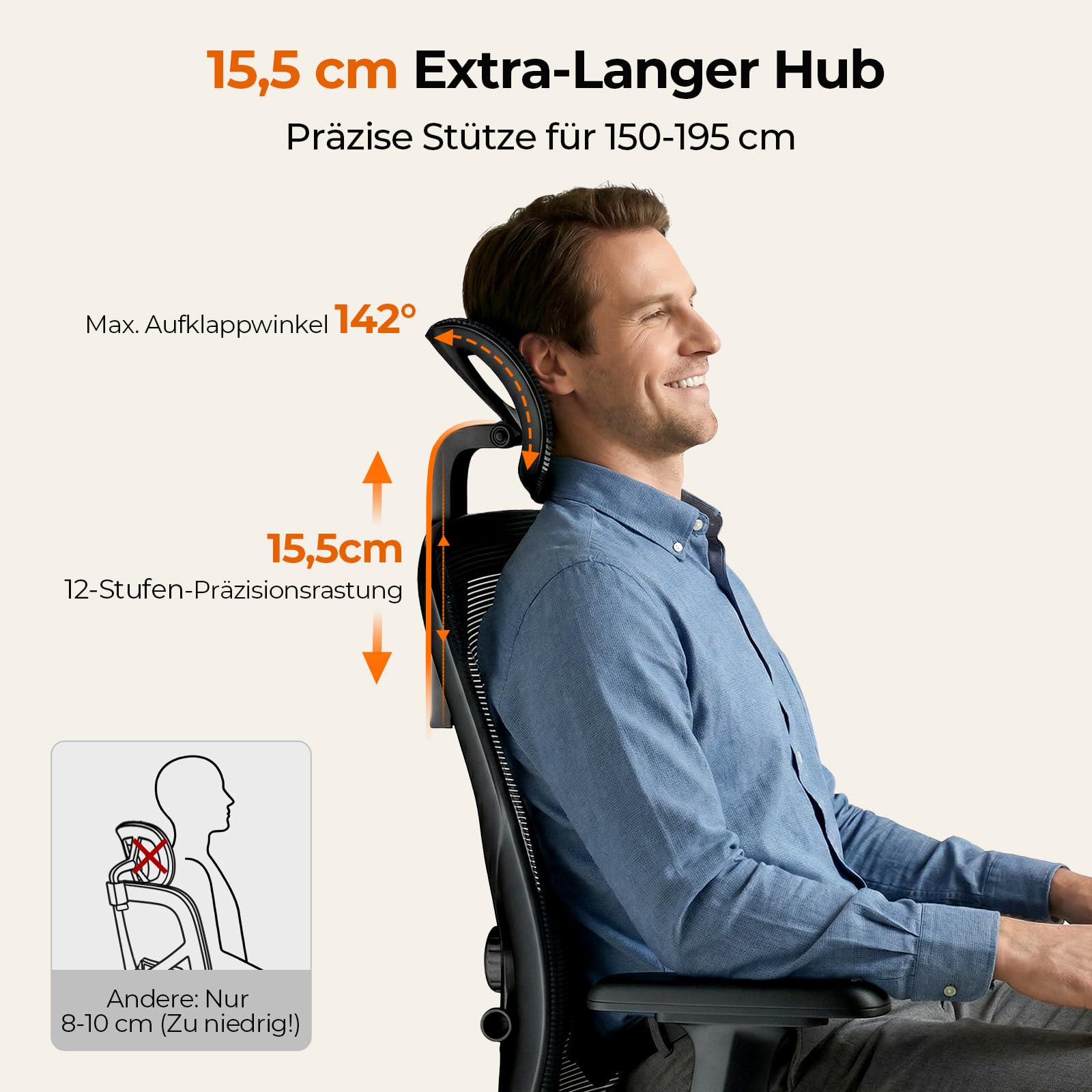 YW-1A Chefsessel Ergonomisch - Bürostuhl Netz für Homeoffice | Premium Schreibtischstuhl Ergonomisch und Chefsessel. Ein buro stuhl bequem als idealer Office Chair Ergonomic.