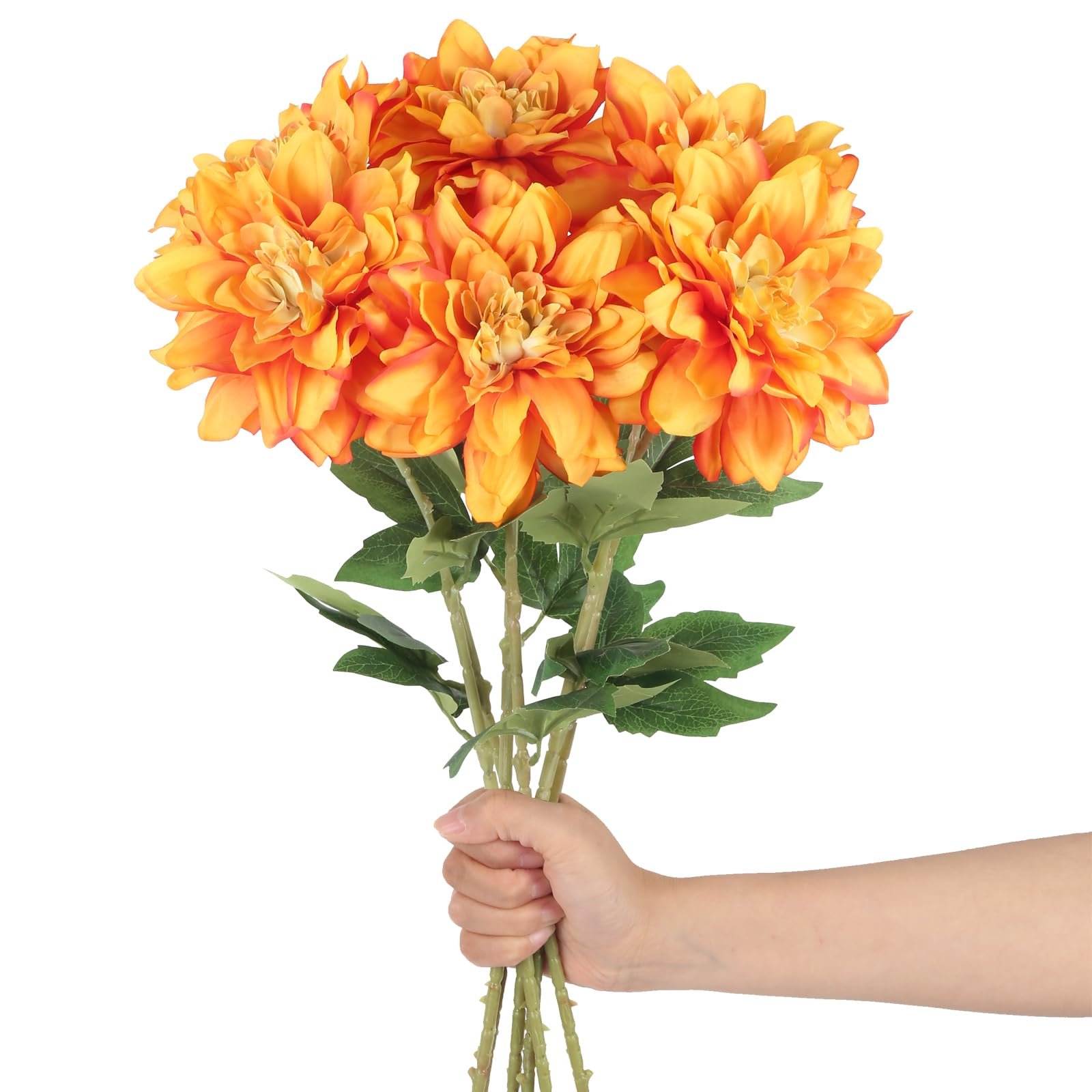 INSUNSIX Orange Silk Dahlia