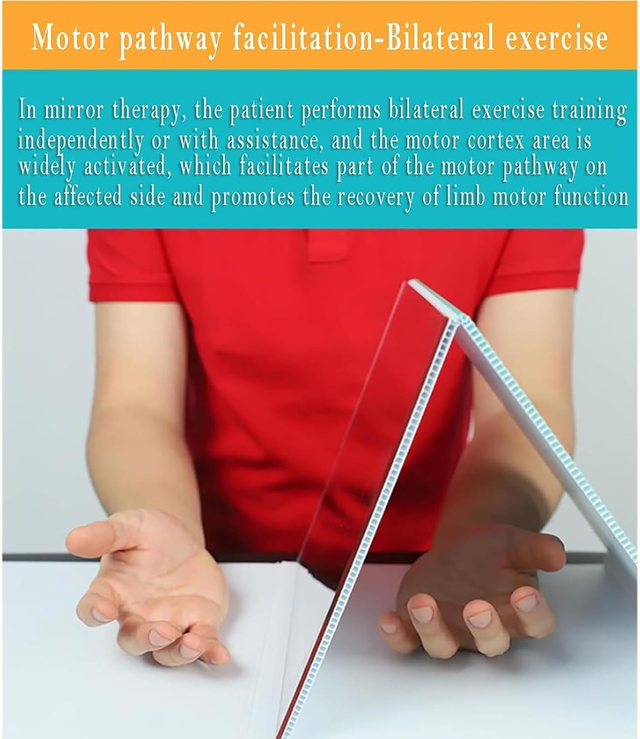 Smart Mirror Therapy Box,Foldable Mirror Therapy Mirror,Mirror Position Adjusts,for Phantom Limb Pain,Stroke Rehabilitation,Focal Dystonic Pain Relief